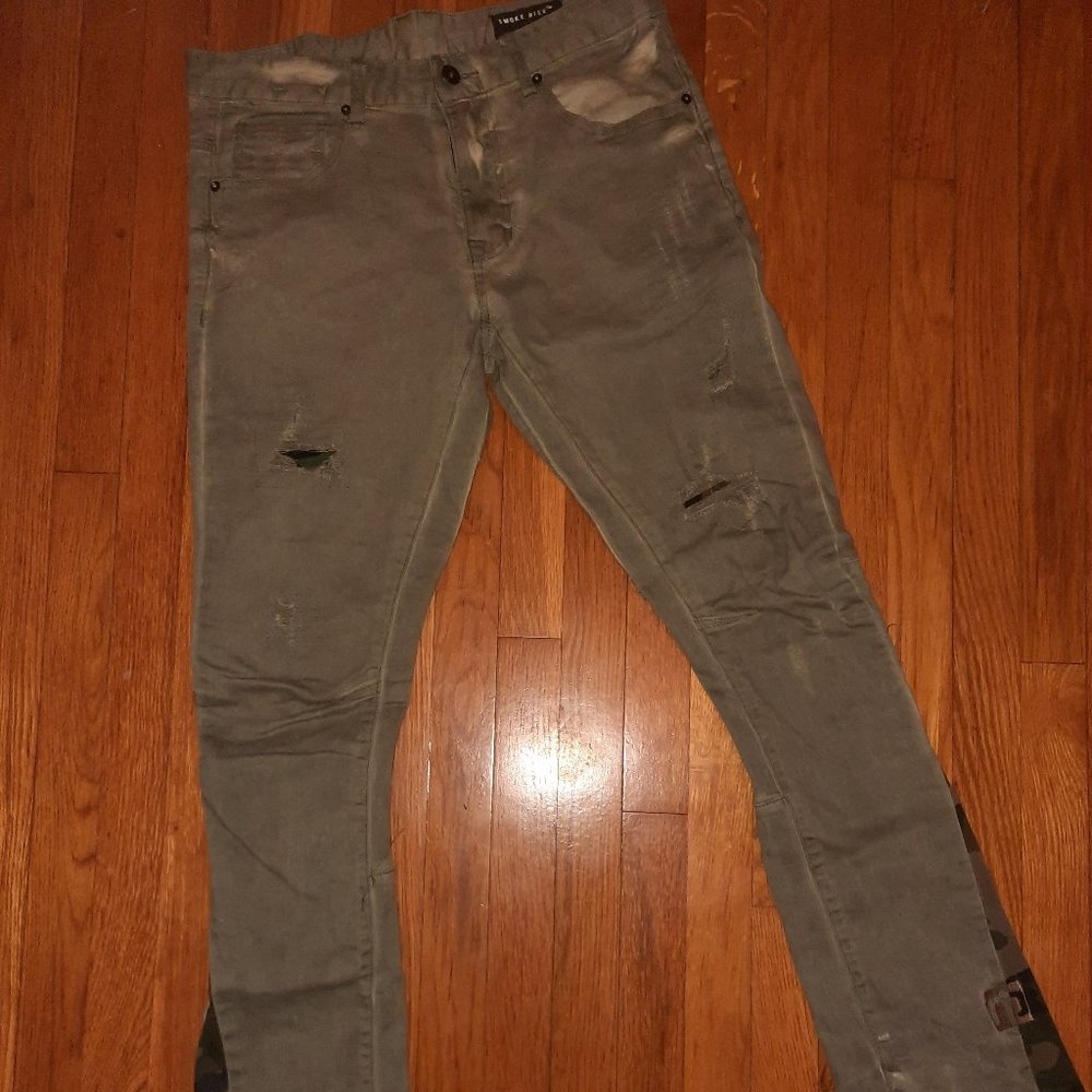 Smoke Rise - Camo Bell Bottom Jeans!!! 34x36